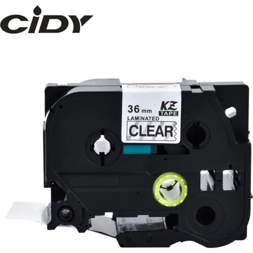 CIDY Tze 161 Tz161 Black on clear Laminated Compatible P touch 36mm tze-161 tz-161 tze161 Label Tape Cassette Cartridge