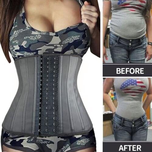 25 Steel Bone Waist Trainer Shapewear Fajas Latex Corset Women Slimming Corset Body Shaper Lose Weight Tummy Control Girdles