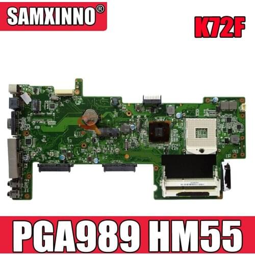 Akemy K72F Laptop motherboard for ASUS K72F original mainboard PGA989 HM55