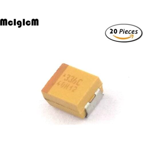 MCIGICM 20pcs B 3528 33uF 16V SMD tantalum capacitor