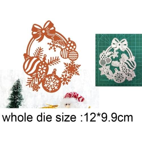 Metal cutting dies cut die mold Christmas Wreath Ornament decoration Scrapbook paper craft knife mould blade punch stencils dies