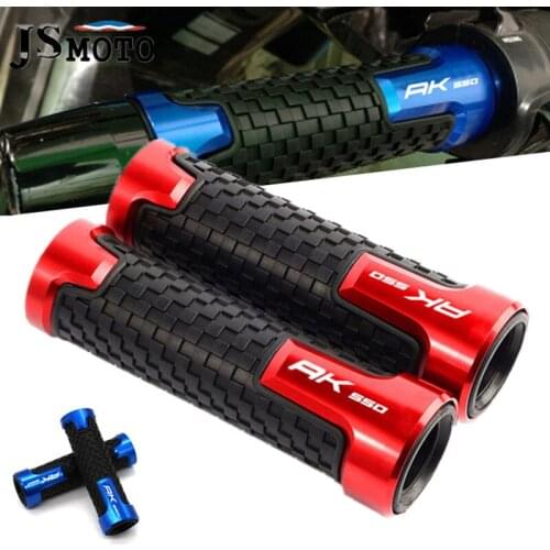 Motorcycle CNC Rubber Handle Bar Motorbike Accessories Universal 7/8'' 22MM Hand Grips For KYMCO AK550 AK 550 AK-550 2017-2019