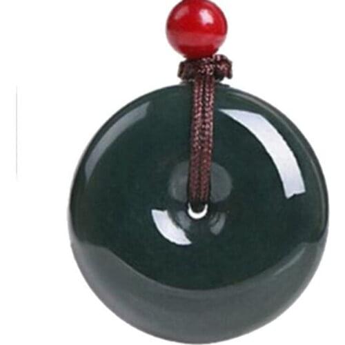 Jade Pendant Natural Hetian Jade Peace Buckle Jade Necklace Pendant Jewelry Fine Jewelry Safety Lucky Auspicious Amulet Pendant