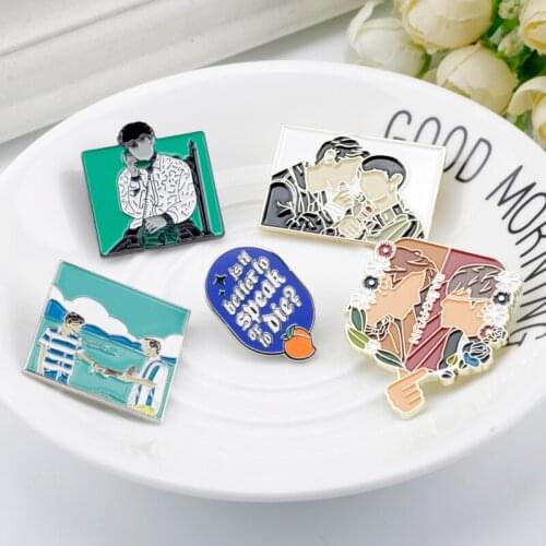 New Arrival Movie Call Me By Your Name Brooch Jewelry Cute Badge Lapel Pin Trinket Accessory Elio & Oliver Theme Gift
