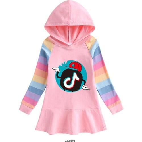 Spring Autumn Girls Dress Tik Tok Kids Long Sleeve Dresses Baby Girls Princess Dress Party Clothes Birthday Dresses