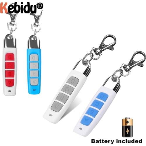 Portable Mini 433MHz Wireless Remote Control With Key Chain Electric Copy Controller Wireless Transmitter Switch 4 Buttons