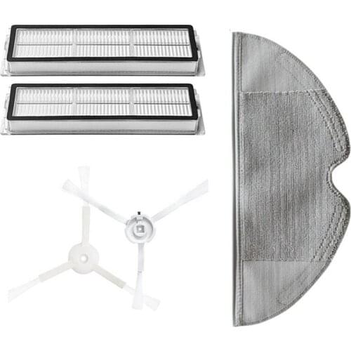 SANQ 5 Pcs Filters Side Brush Mop Cloth Replacement for Xiaomi Mijia 1C Sweeping Mopping Robot Vacuum Cleaner Spare Parts