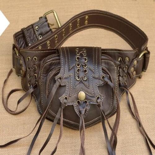 Victorian Gothic Steampunk Metal Leather Messenger Bag Men Women Vintage Medieval Accessories Motorcycle Mini Crossbody Bag
