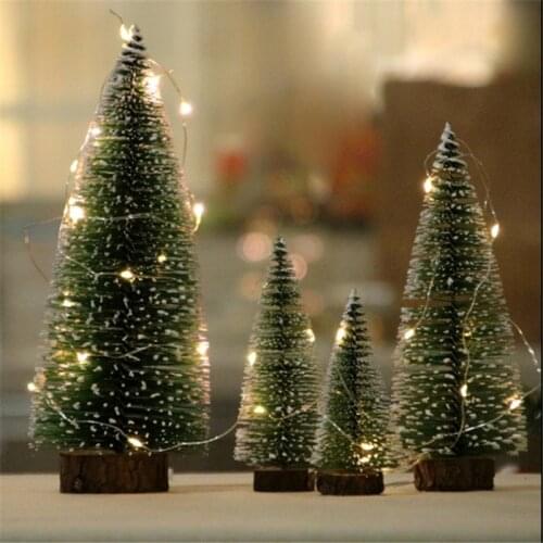10-30cm Christmas Tree Cedar Pine Green Mini Christmas Tree Ornaments Table 2022 Navidad Xmas Ornaments New Year Decor Kids Gift