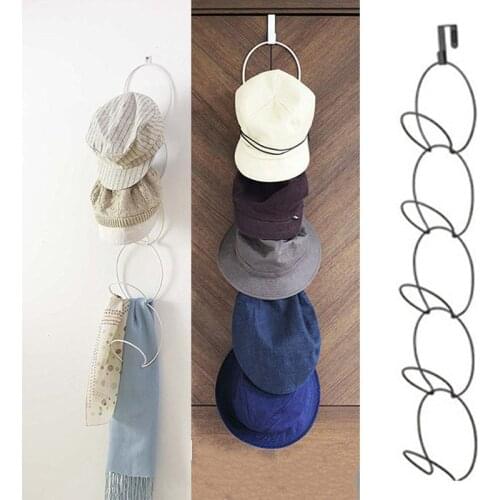 Multifunctional Design Baseball Cap Rack Popular Adjustable Over Door Straps Hanger Hat Bag Coat Clothes Storage Hooks Rack