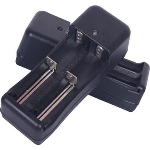 18650 Battery Charger Black 2 Slots AC 110V 220V Dual For 18650 Charging 3.7V Rechargeable Li-Ion US EU Plug