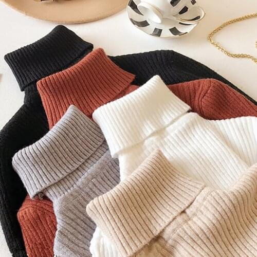 Turtleneck Sweater Women Pullover High Elasticity Fall Long Sleeve Women Sweater Knitted Winter Pull Femme Hiver Grande Taille