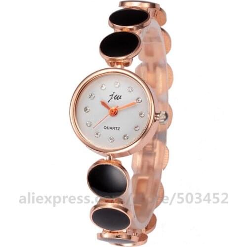 100pcs/lot Fashion JW bracelet girls watch diamond dial round crystal band wrist watch charming mini ladies quartz watch