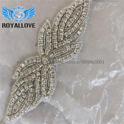 30Pcs) Bling Bling Handmade Sew On Beaded Crystal Rhinestone Applique for Wedding Garter Ornaments Baby Girl Hair Accessories