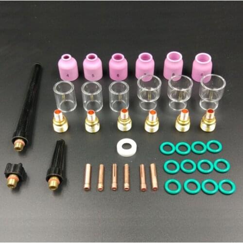 40pcs x Welding Torch Stubby Gas Lens #10 #12 Pyrex Glass Cup Kit For WP-9/20/25