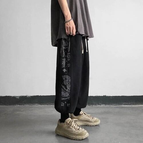 Japanese Harajuku Style Wide Leg Harem Pants Men Chinese Homme Loose Trousers Samurai Haori Bottoms Chinese Pants Man KK3324