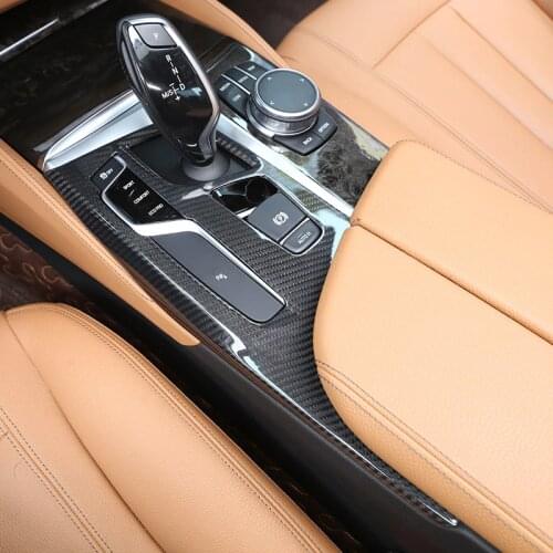 Real Carbon fiber For BMW NEW 5 Series G30 2017 2018 Center Console Gear Shift Panel Cover Trim Car Accessories LHD