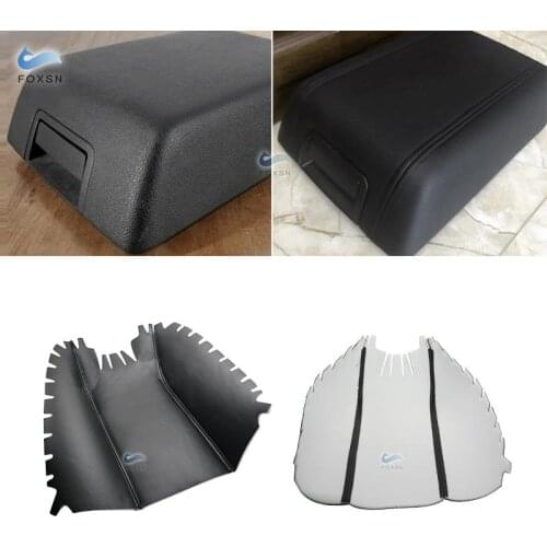 For F150 Lariat 2004 2005 2006 2007 2008 Microfiber Leather with Sponge Car Interior Center Console Lid Armrest Pad Cover Trim