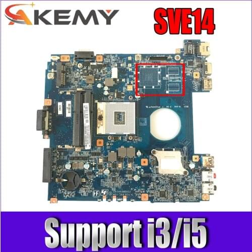 For Sony Vaio SVE14 Series SVE141D11L MBX-268 Laptop Motherboard DA0HK6MB6G0 With HM76 (Support i3/i5) A1893195A A1893200A
