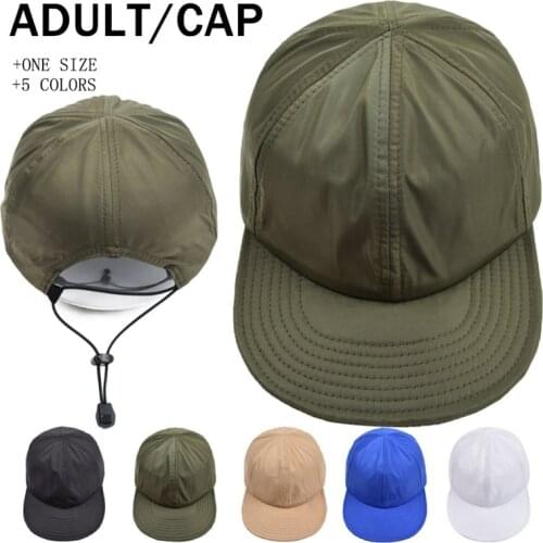 Flat Brim Adjustable Korean Version Shading Outdoor Unisex Dad Hat Movement Sun Protection Solid Color Baseball Cap Snapback