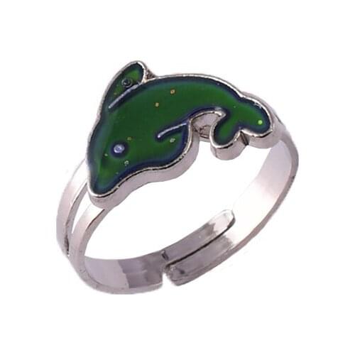 Small Fish Animal Mood Ring Change Color Ring Mix Size Color Changes To The Temperature Of Your Blood