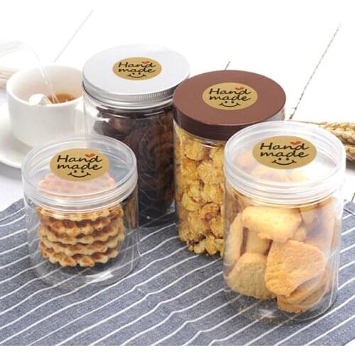 YYSD 500Pcs Round Kraft Handmade With Love Thank You Stickers Adhesive Label Seals Scrapbook DIY For Baking Party Wedding Decor