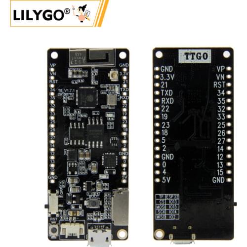 LILYGO® TTGO T8 V1.7.1 ESP32 8MB PSRAM TF CARD 3D ANTENNA WiFi & Bluetooth ESP32-WROVER Micropython