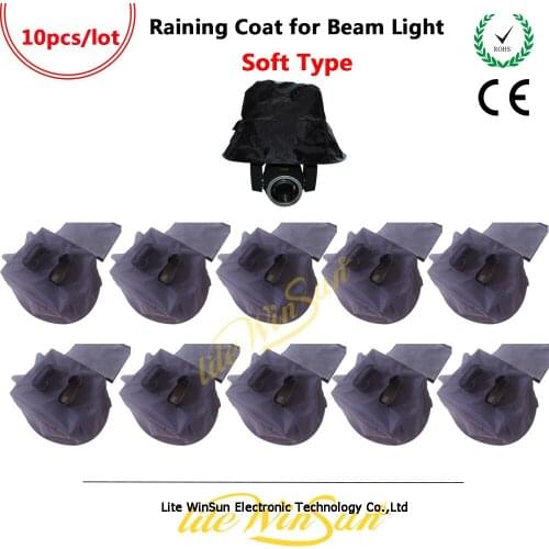 Litewinsune 10pcs Raining Coat for Protect Beam R7 Beam 10R Moving Head Stage Lighting Cover Raining Snowing Outdoor