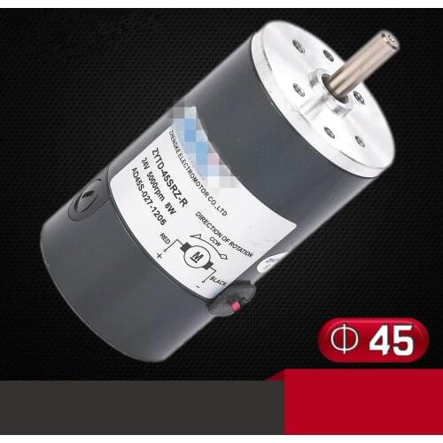 DC ZYTD-45SRZ-R 12V 24V 45mm DIA Micro Adjustable Speed Motor Reversing 1500RPM-8000RPM