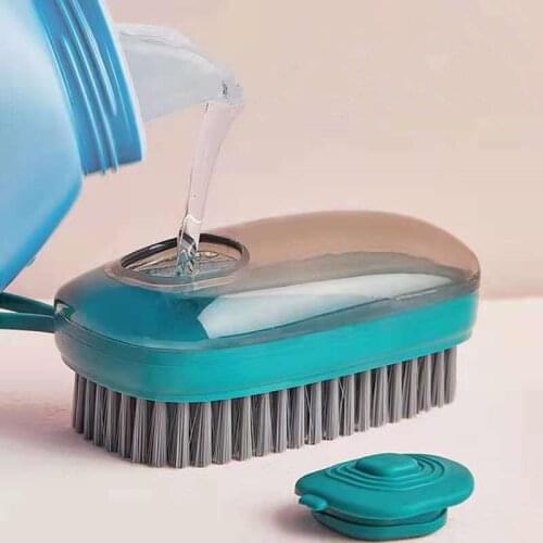Multifunctional Hydraulic Cleaning Brush Portable Plastic Clothes Shoes Brush Replaceable Brush Head Washing Kitchen Bathroom