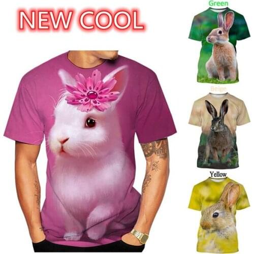 Fashion Easter Rabbit T Shirt Men/women 3D Printed T-shirts Short Sleeve Harajuku Style Tshirt Streetwear Summer Tops Plus Size