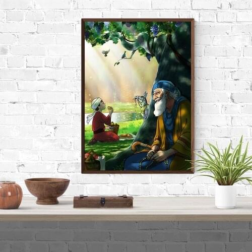Modular Canvas Painting Home Decor Animal Picture Modern Printed Elderly Children Poster For Living Room Wall Artwork No Frame