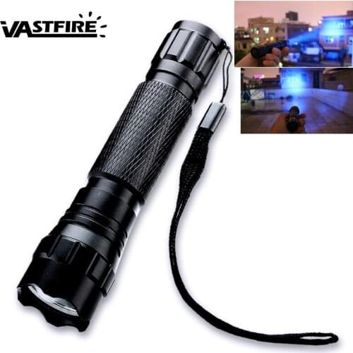 Powerful Waterproof Blue LED Q5 Flashlight Portable LED Camping Lamp Torch Lights Lanternas Self Defense Tactical Flashlight