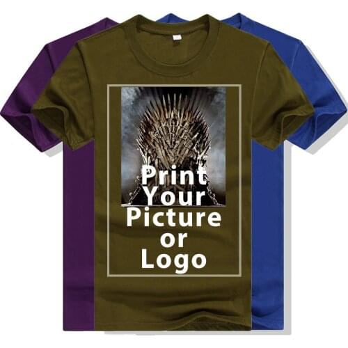 Men Casual Cotton Tshirt DIY Your OWN t shirt Custom Printed Design Pictures/Logo Womens Short Sleeve T-shirt Tops Tee