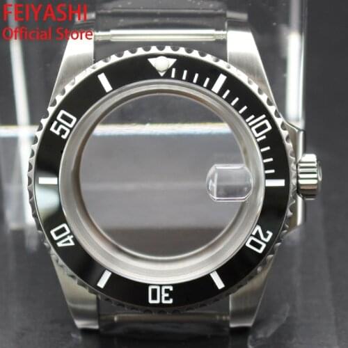 Submariner series 40mm 316L Stainless Steel Mens watches case accessory For 28.5mm dial seiko nh35 nh36 8215 movement Sapphire