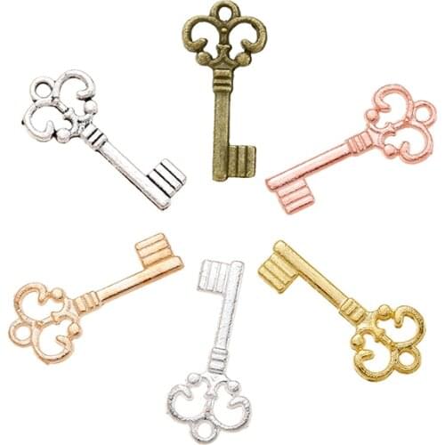 New Arrival 75 pcs/lot Alloy Charms Pendant key silver plated 21*10 mm Jewelry Making DIY Charms Handmade Crafts 34179B