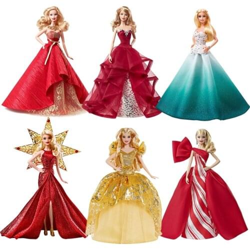 Original Holiday Barbie Dolls 2015-2020 Collections Princessdolls for Girls Fashion Top Brand Birthday Christmas Gift Kids Toys