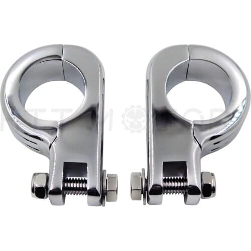 Aftermarket free shipping motorcycle parts 1 1/2" Engine Guard Foot peg P Clamps for Honda GL VT1100 VTX1300 1800 VLX600 CHROMED
