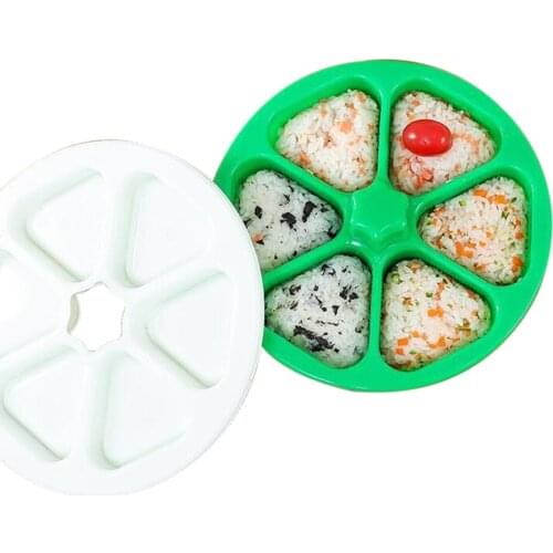6-Hole Sushi Rice Ball Mold Bento Press Sushi Making DIY Tools Practical Kitchen Accessories