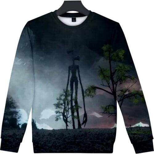 Siren Head 3D Print Sweatshirt Men/Women Hip Hop Long Sleeve Trendy Casual 3D Round Neck Hoody Siren Head Spring Autumn Tops