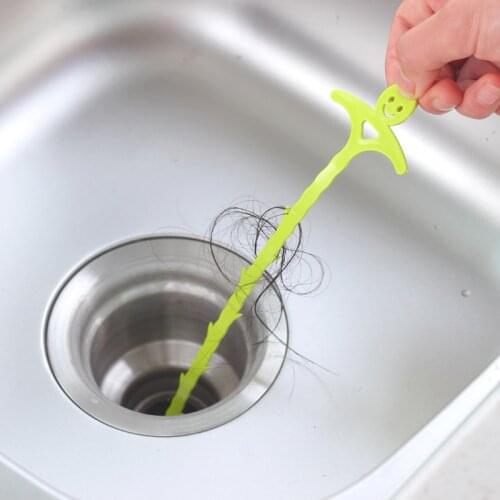 Sink Cleaning Hook Bathroom Floor Drain Sewer Dredge Device Small Tools plastic 51cm Bathroom Floor Drain Sewer