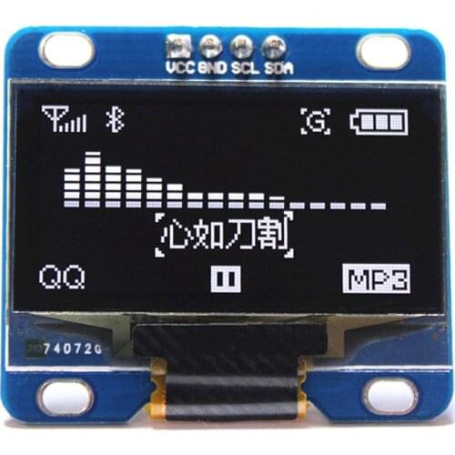 Inland display 1.3 inch I2C IIC Oled Module white 12864 /3.3V-5V for Arduino 51 MSP420 STIM32 SCR (HTDS-WI13N)