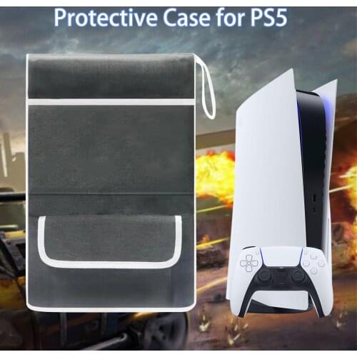 Waterproof Cover Sleeve For PlayStation 5 Game Consoles DustProof Cover For PS5 Console Case Black Soft Dust Proof Cover Sleeve