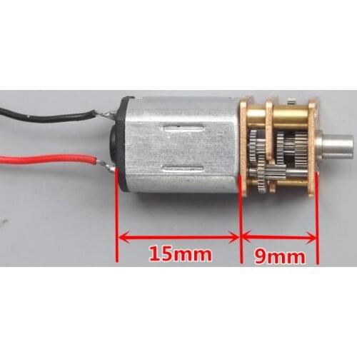 High Quality Steel Gear N20 Mini Precision DC Geared Motor D-Axis Speed Reduction Motor 5V Gear Motor 47rpm/Min Gear Motor Worm