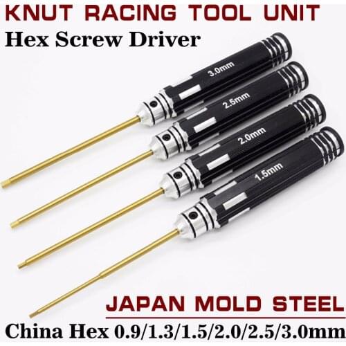 Knut Racing High Grade Titanium Plating Hex Screwdriver Screw Driver Tool Kit Set for RC Car Aircraft Robot