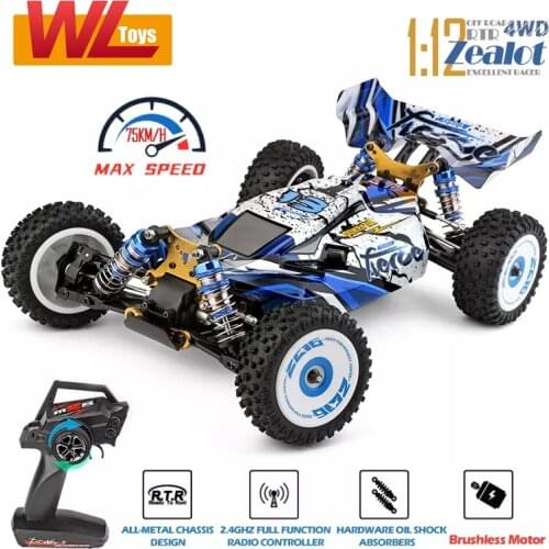 Wltoys 124019 RC Car 75Km/h High Speed 1/12 Scale 2.4G 4WD Metal Chassis Electric RC Formula Car Hydraulic Shock Absober