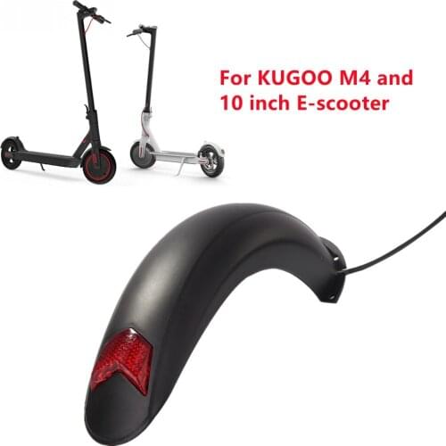 Rear Brake Fender Assembly For KUGOO M4 Or 10 Inch Scooter With Brake Light Universal Widened Mudguard Electric Scooter Parts