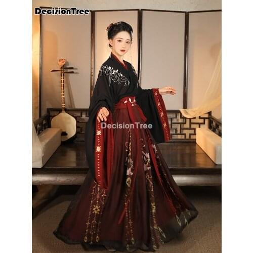 2021 chinese traditional hanfu costume woman ancient han dynasty dress oriental princess dress lady elegance dance wear