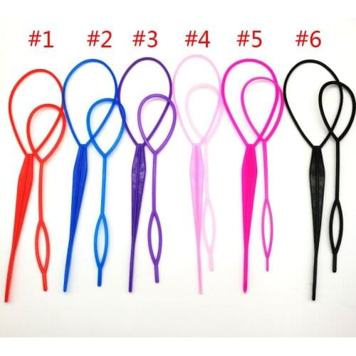 Ponytail Creator Plastic Loop Styling Tools Black Pony topsy Tail Clip Hair Braid Maker Salon Worldwide