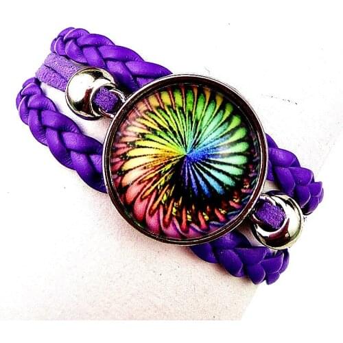 1pc pinkycolor Bracelets Bohemia, Retro Style,Sky Blue ,Rose,pink,purple,black Leather Bracelet for women Gifts for the new year
